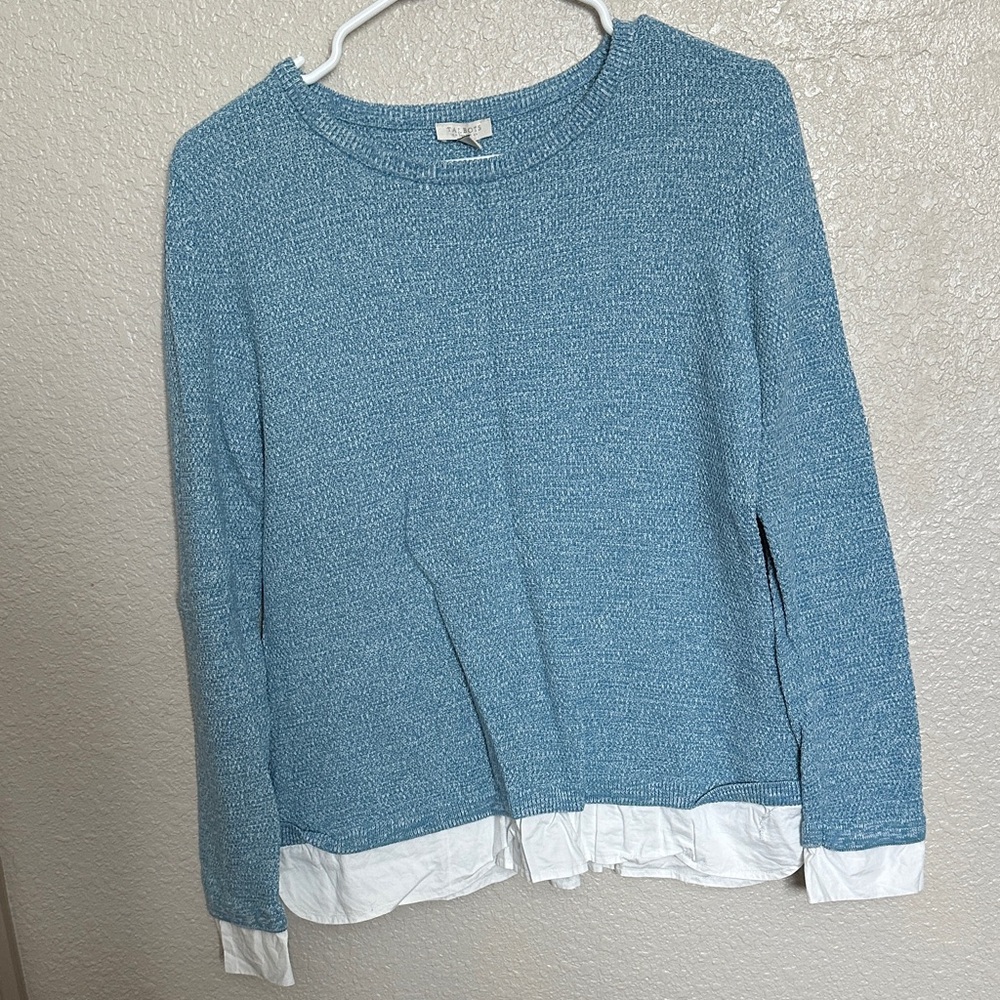Talbots Light Blue Knit Top
